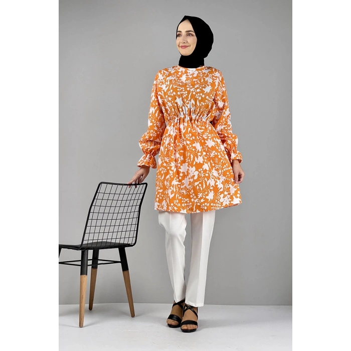 Moda Çizgi Desenli Tunik