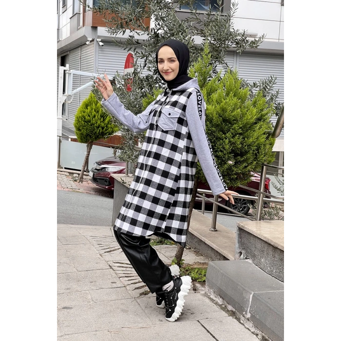 Moda Çizgi Desenli Tunik