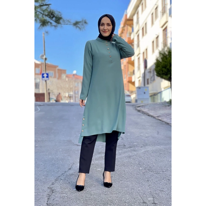 Moda Çizgi Desenli Tunik