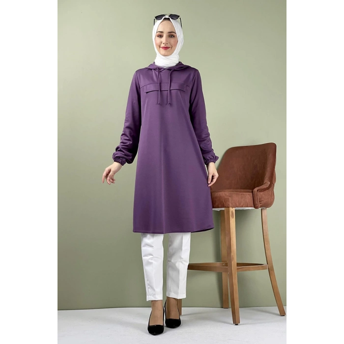 Moda Çizgi Desenli Tunik