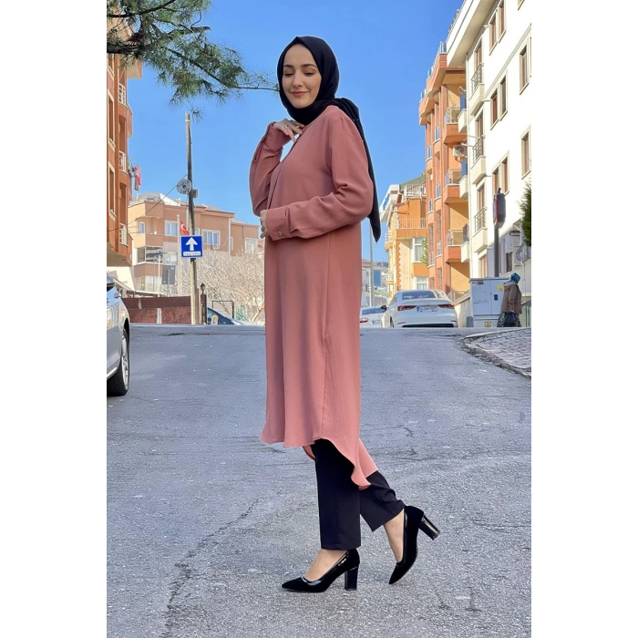 Moda Çizgi Desenli Tunik