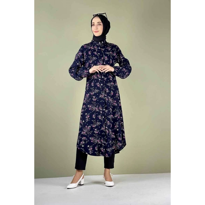 Moda Çizgi Desenli Tunik