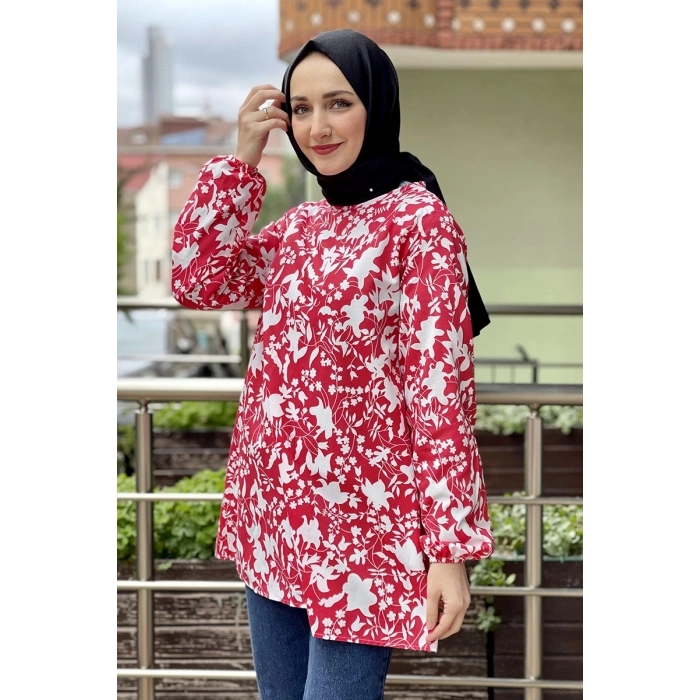 Moda Çizgi Desenli Tunik