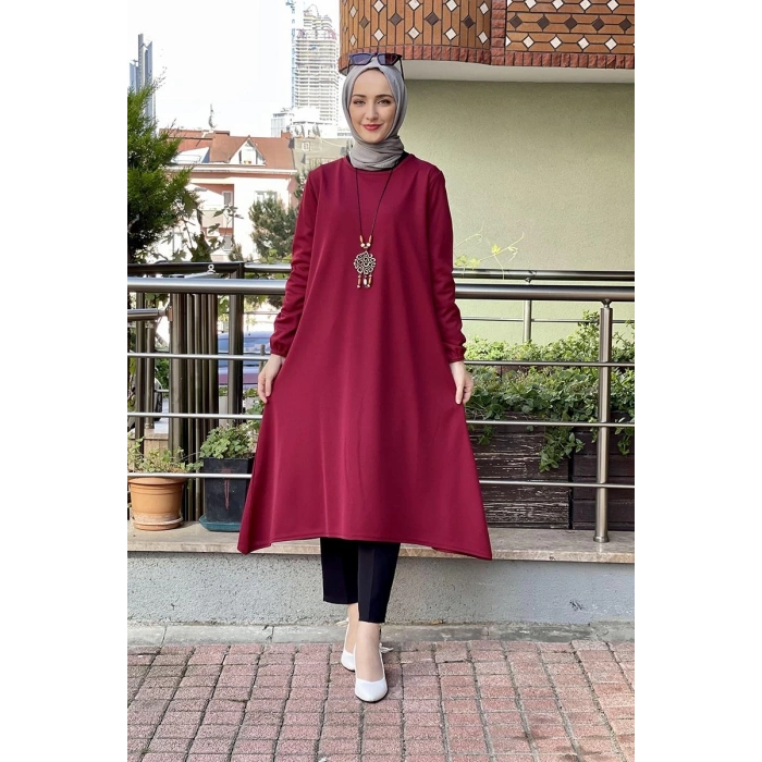 Moda Çizgi Desenli Tunik