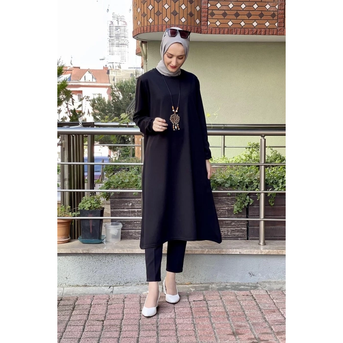 Moda Çizgi Desenli Tunik