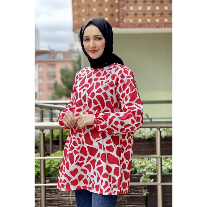 Moda Çizgi Desenli Tunik