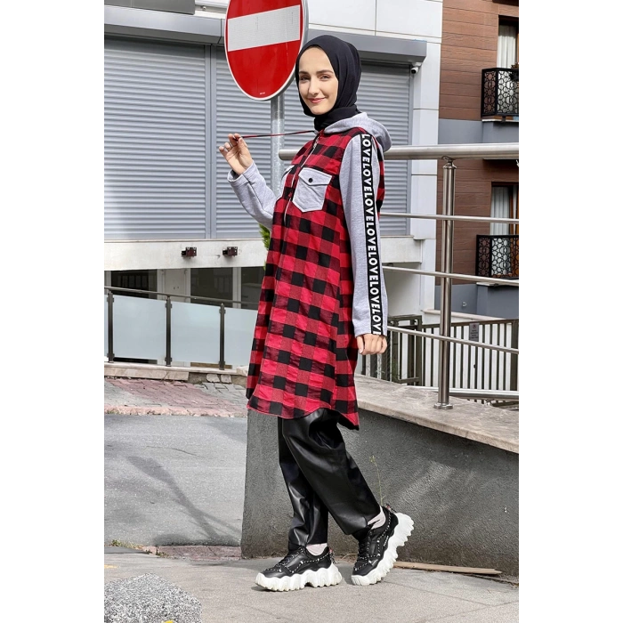 Moda Çizgi Desenli Tunik