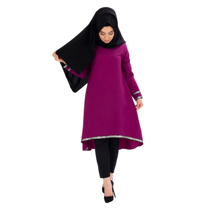 Moda Çizgi Desenli Tunik