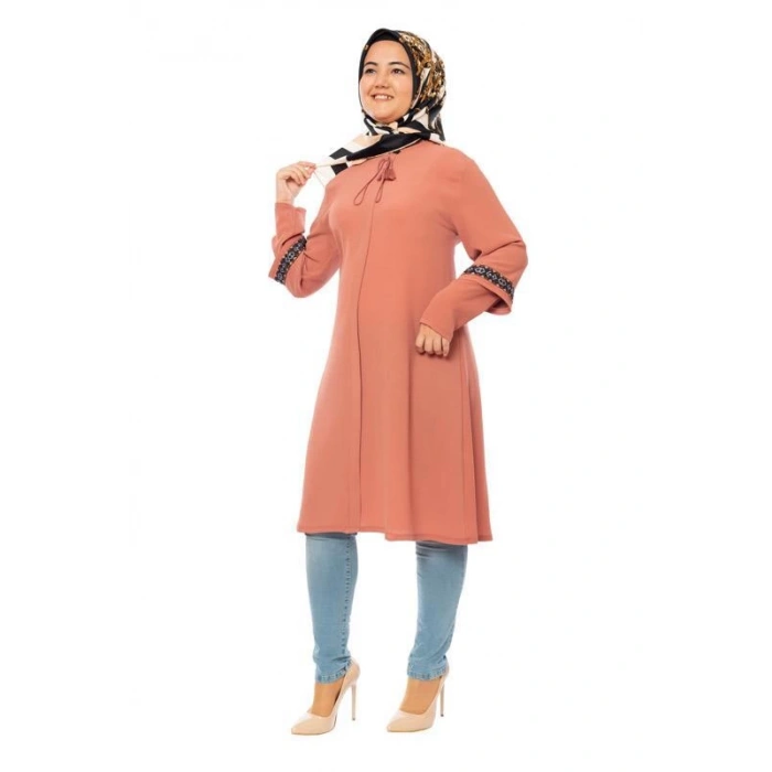 Moda Çizgi Desenli Tunik