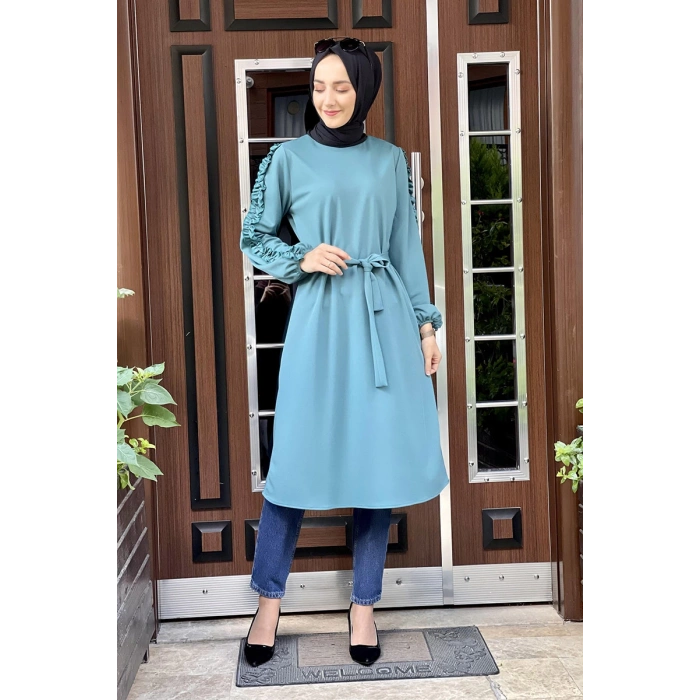 Moda Çizgi Desenli Tunik