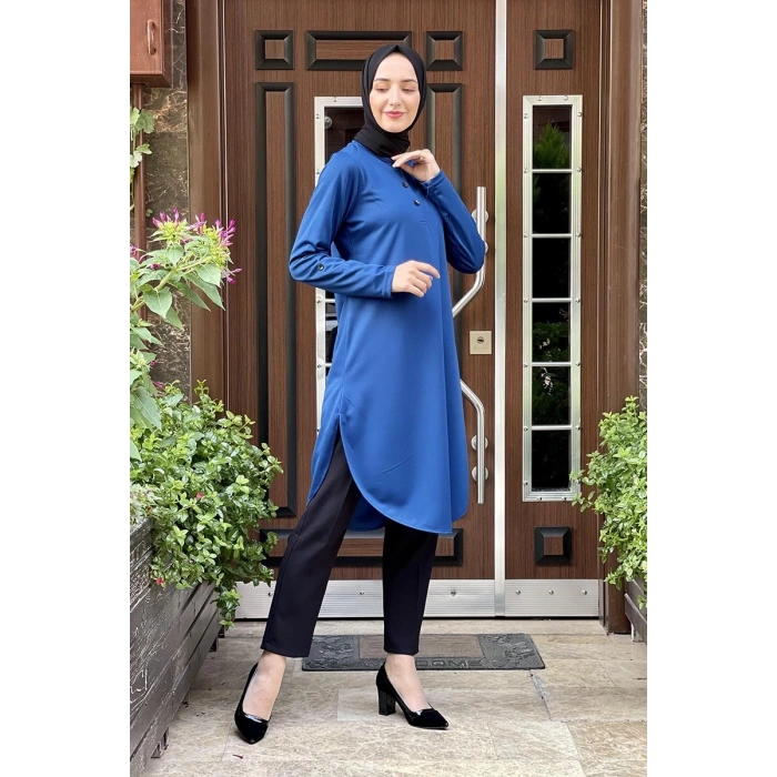 Moda Çizgi Desenli Tunik