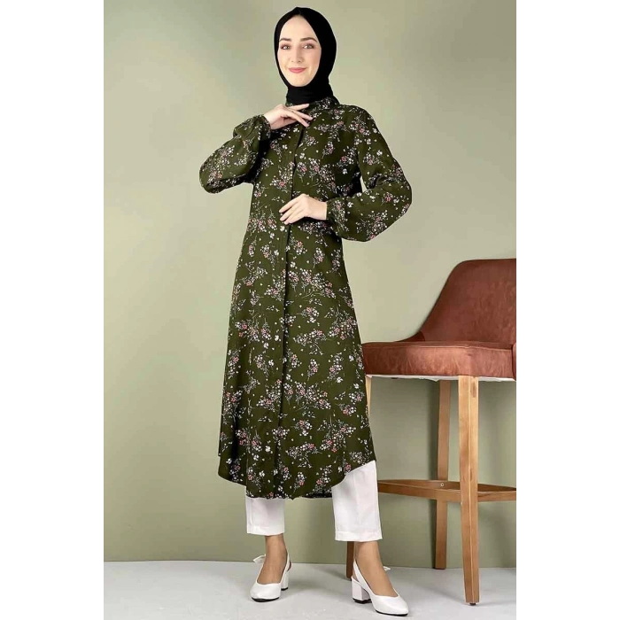 Moda Çizgi Desenli Tunik