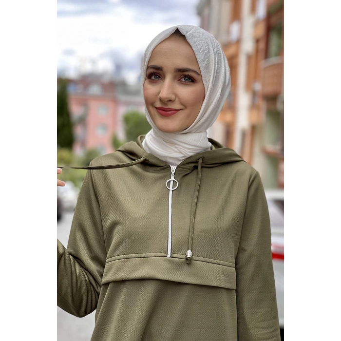 Moda Çizgi Desenli Tunik
