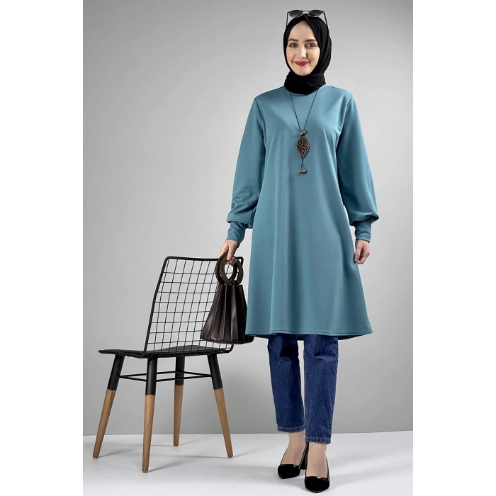 Moda Çizgi Desenli Tunik