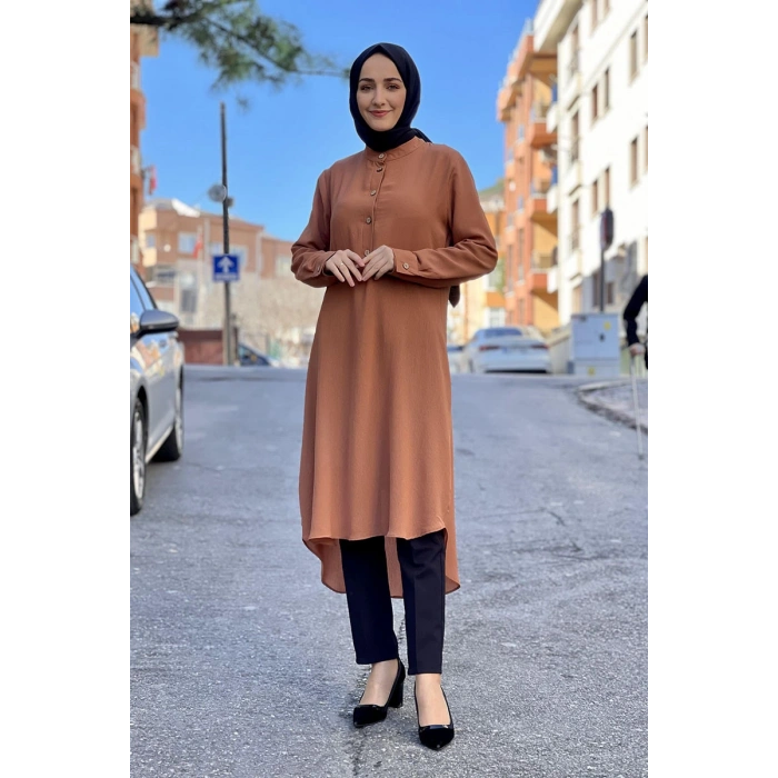 Moda Çizgi Desenli Tunik