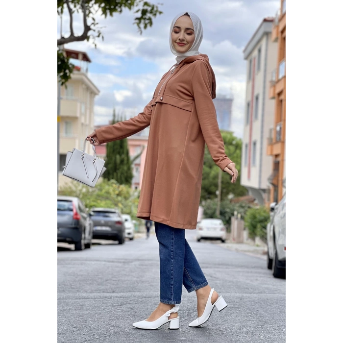 Moda Çizgi Desenli Tunik