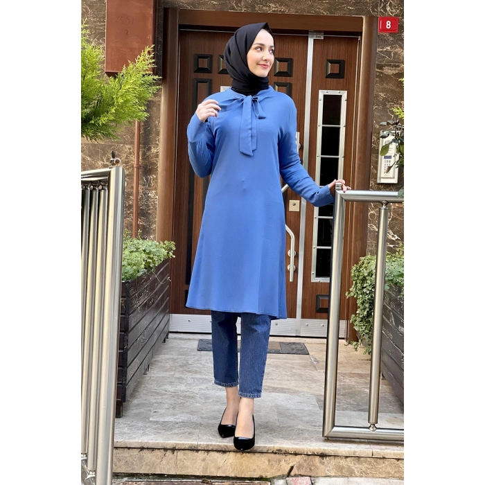 Moda Çizgi Desenli Tunik