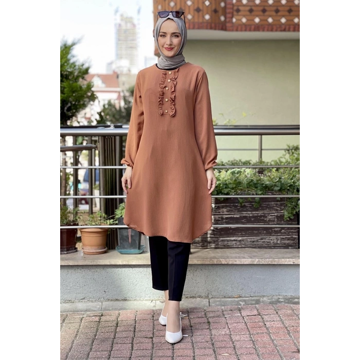 Moda Çizgi Desenli Tunik