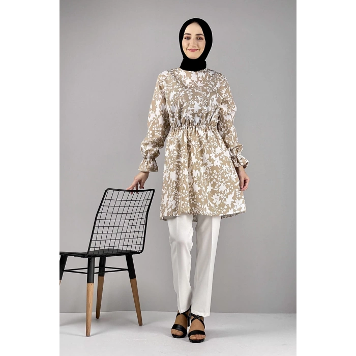 Moda Çizgi Desenli Tunik