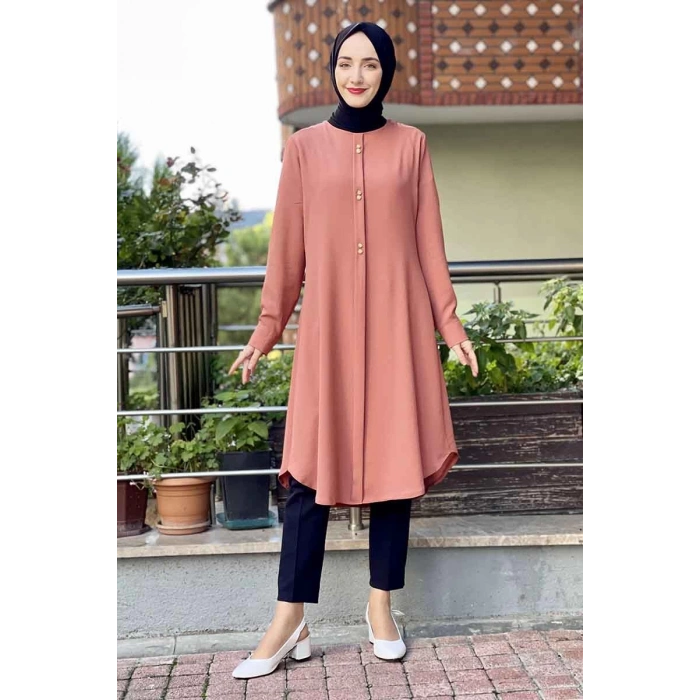 Moda Çizgi Desenli Tunik