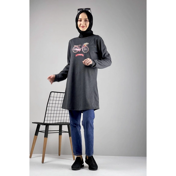 Moda Çizgi Desenli Tunik