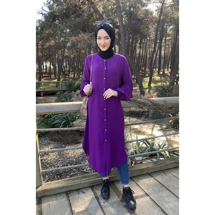 Moda Çizgi Desenli Tunik