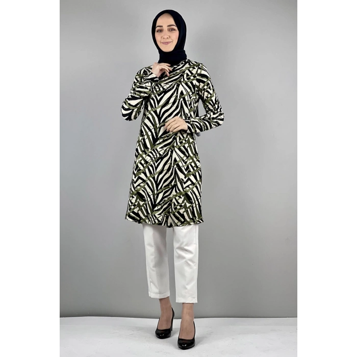 Moda Çizgi Desenli Tunik
