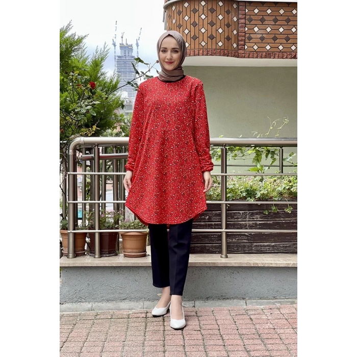 Moda Çizgi Desenli Tunik