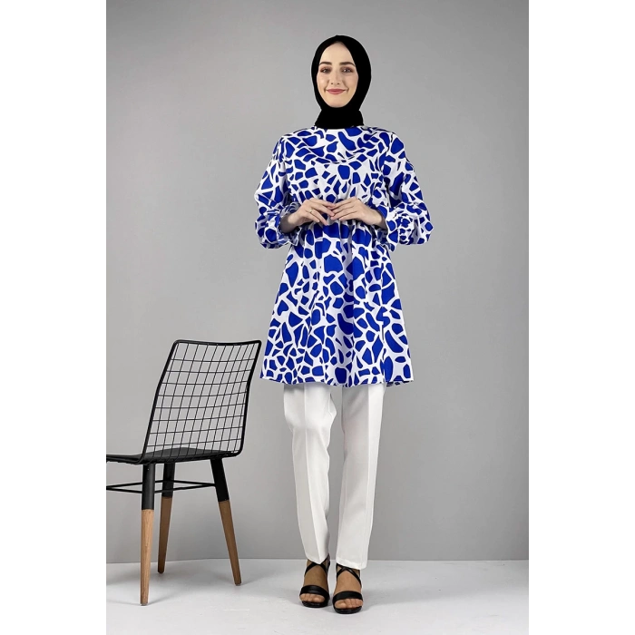 Moda Çizgi Desenli Tunik