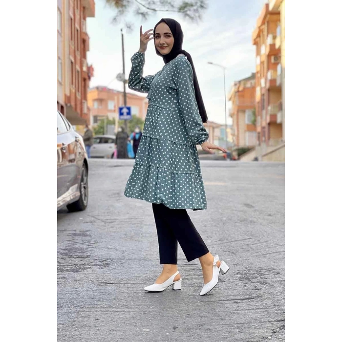 Moda Çizgi Desenli Tunik