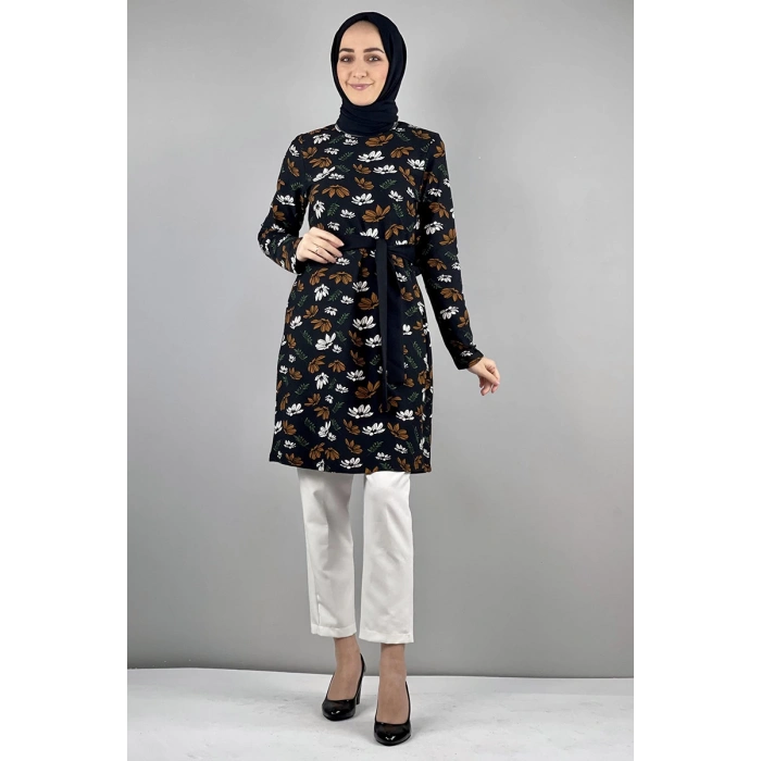 Moda Çizgi Desenli Tunik