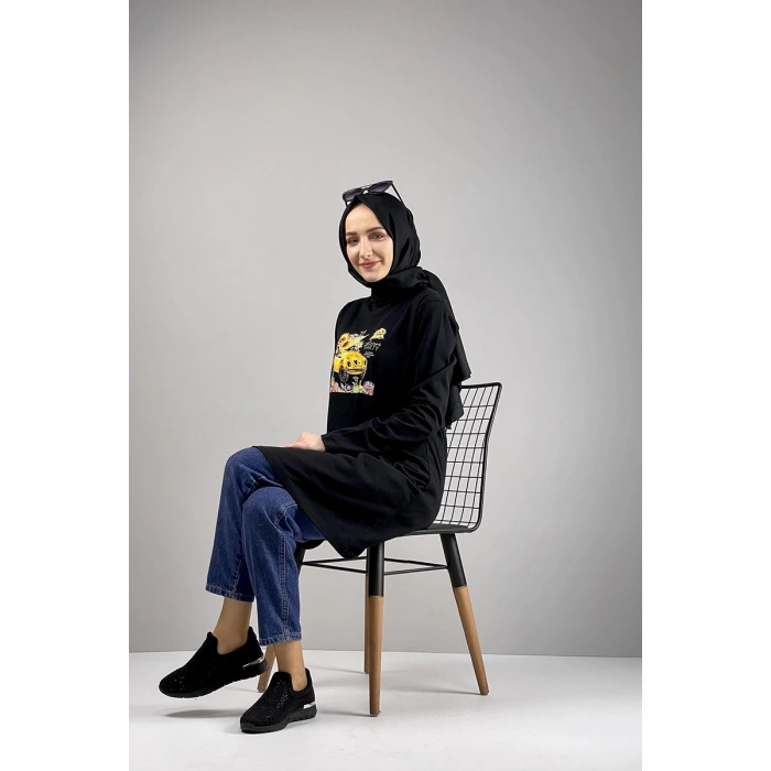 Moda Çizgi Desenli Tunik