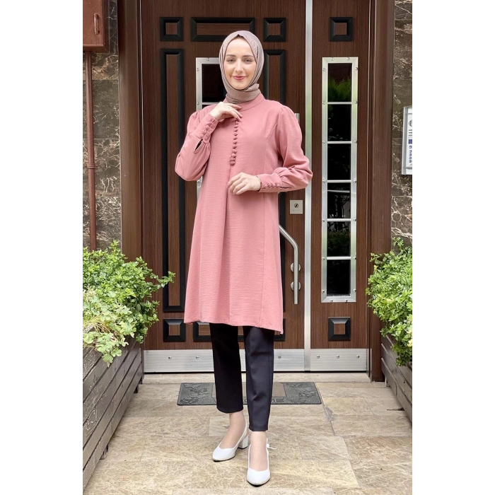 Moda Çizgi Desenli Tunik