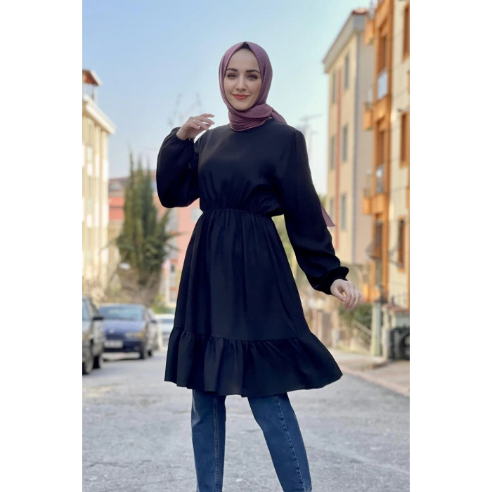 Moda Çizgi Desenli Tunik