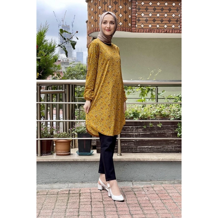 Moda Çizgi Desenli Tunik