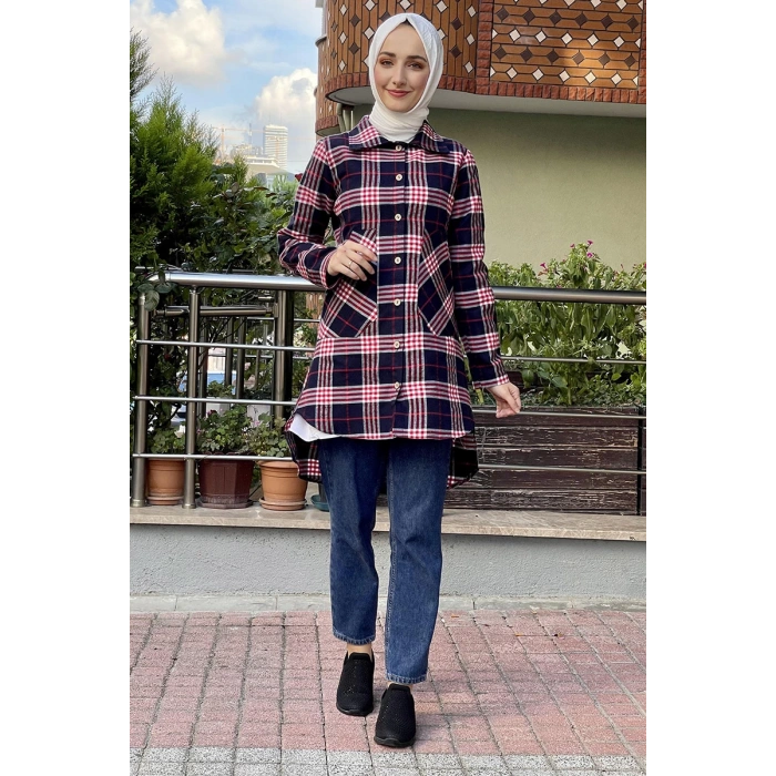 Moda Çizgi Desenli Tunik
