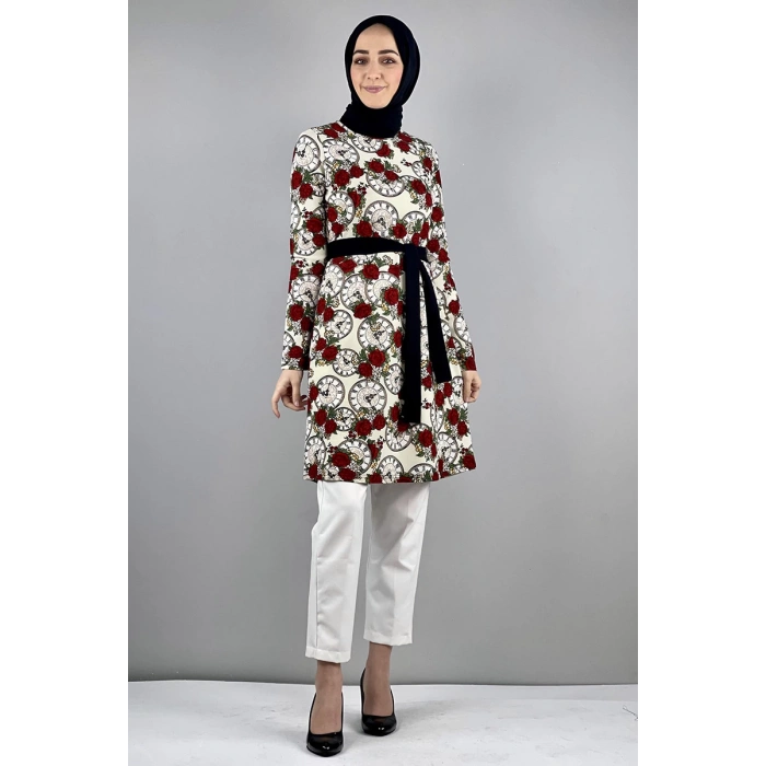 Moda Çizgi Desenli Tunik