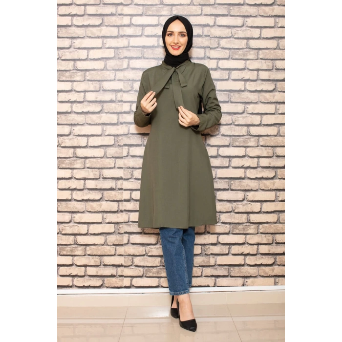 Moda Çizgi Desenli Tunik