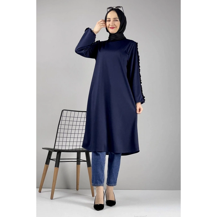 Moda Çizgi Desenli Tunik