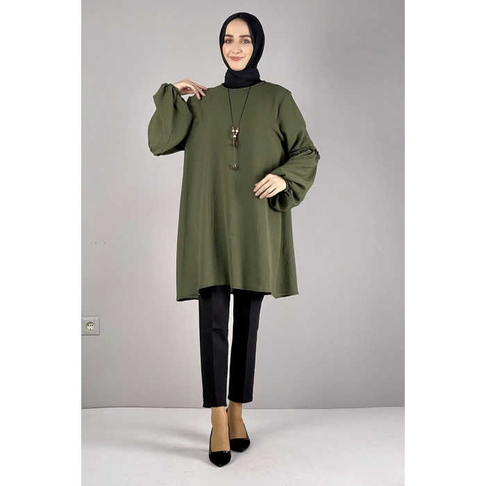 Moda Çizgi Desenli Tunik