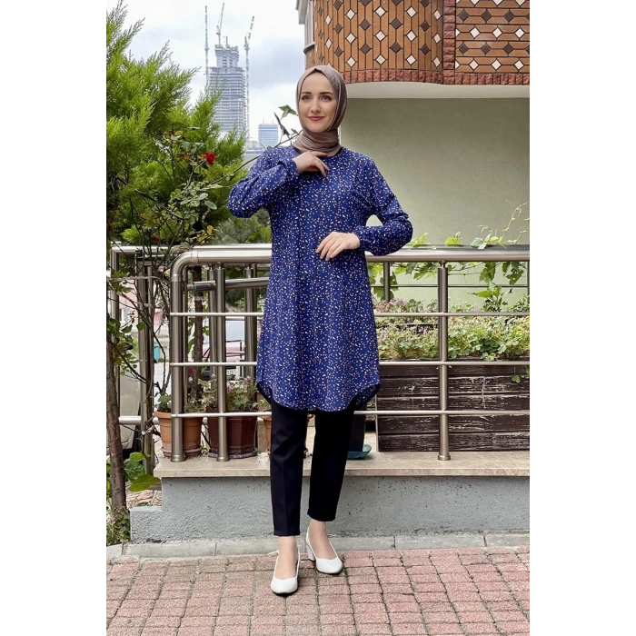 Moda Çizgi Desenli Tunik