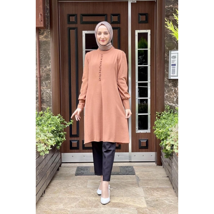 Moda Çizgi Desenli Tunik