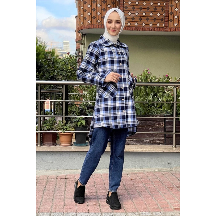 Moda Çizgi Desenli Tunik