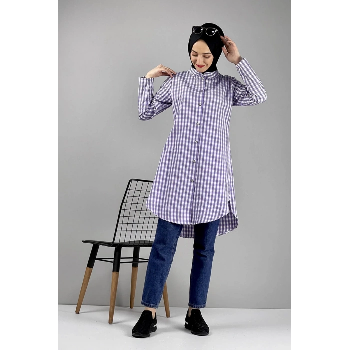 Moda Çizgi Desenli Tunik