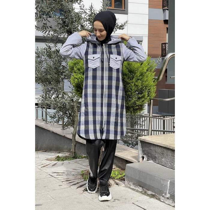 Moda Çizgi Desenli Tunik