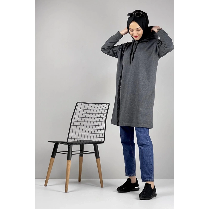 Moda Çizgi Desenli Tunik