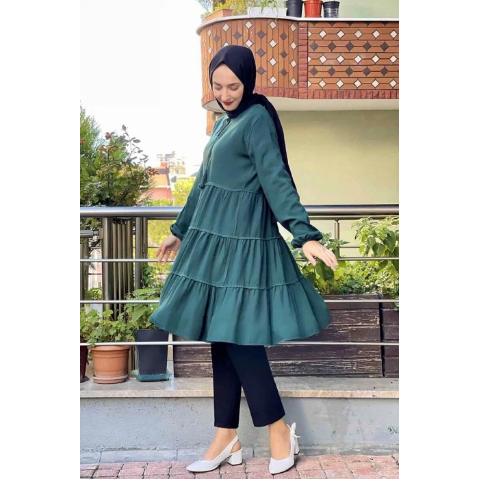 Moda Çizgi Desenli Tunik