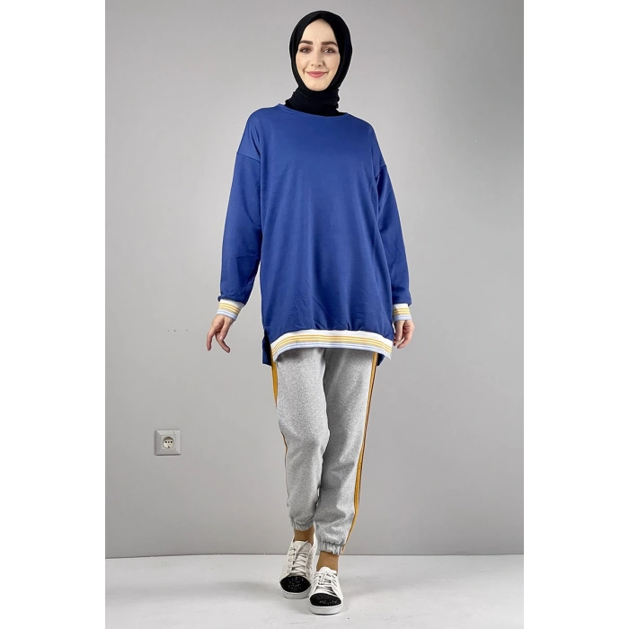 Moda Çizgi Desenli Tunik