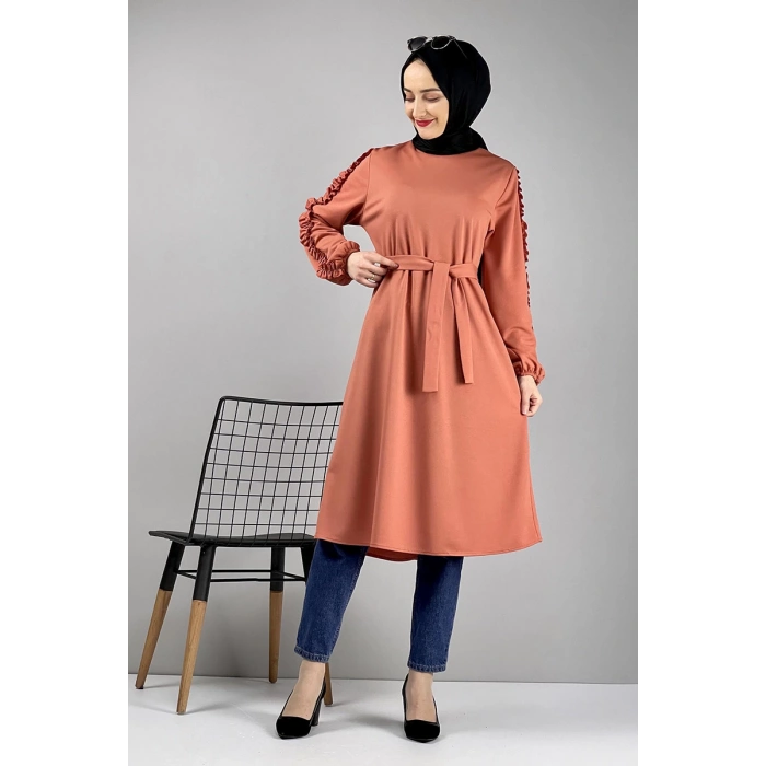 Moda Çizgi Desenli Tunik