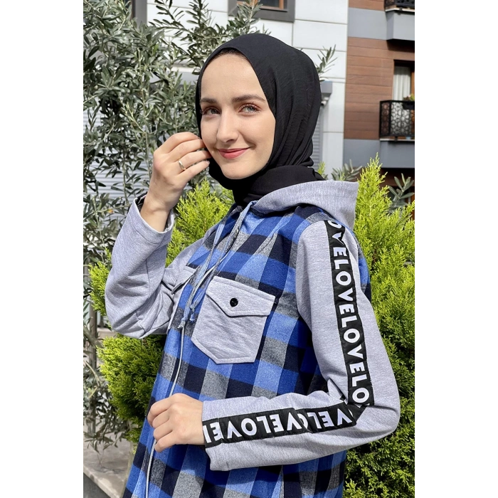 Moda Çizgi Desenli Tunik